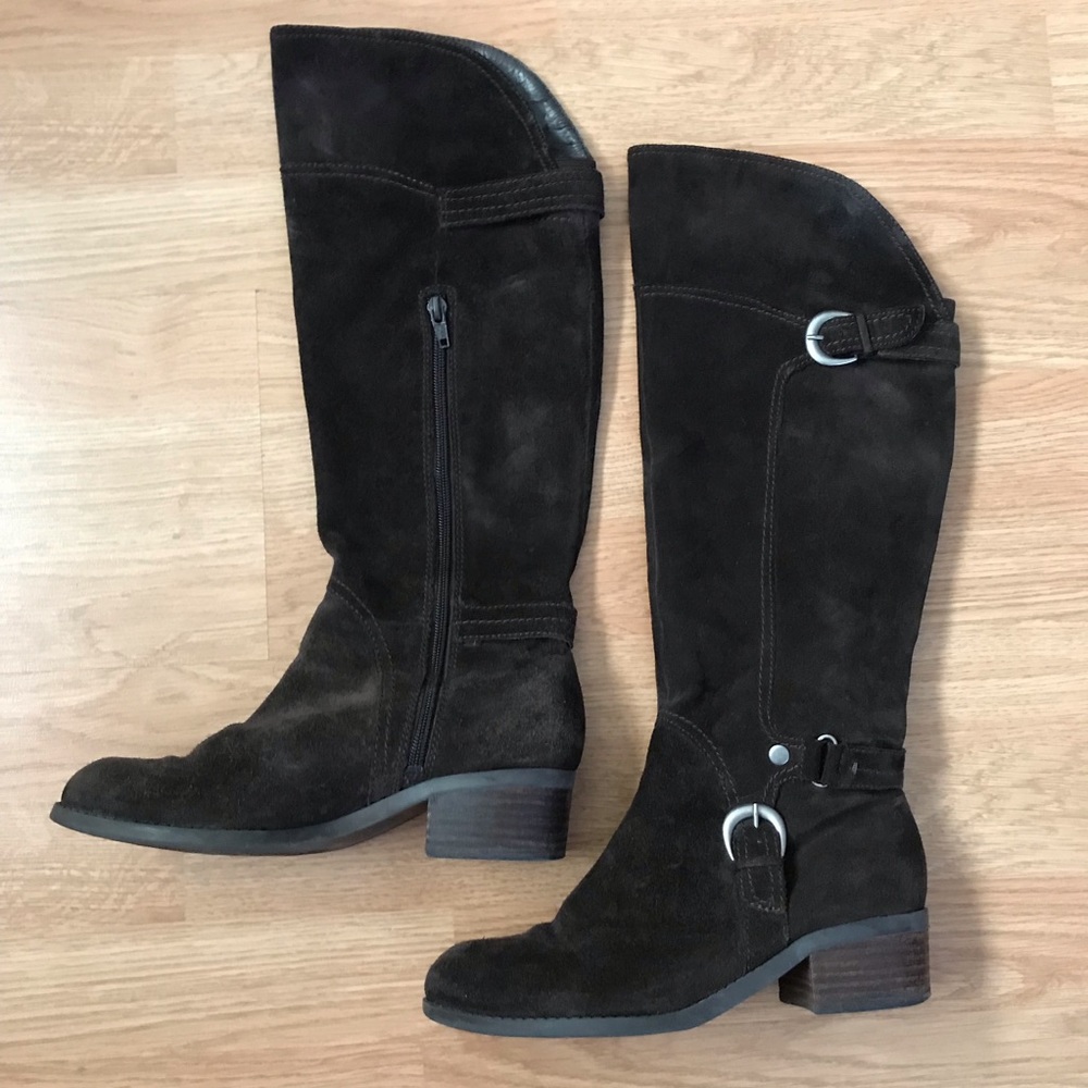 Audrey Brooke Suede Knee High Boots